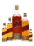 Johnnie Walker Red Label Bottled 1970s - Graduated Set 5 x 5cl-187.5cl