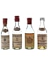 Assorted 3 Star Cognac Bottled 1950s - Bisquit, Normandin, Otard & Rouyer Guillet 4 x 3cl-5cl / 40%