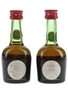 Courvoisier 3 Star Bottled 1970s 2 x 3cl / 40%