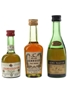 Courvoisier, Hennessy & Remy Martin Bottled 1960s-1970s 3 x 3cl- 5cl / 40%