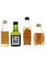 Assorted Whisk(e)y Bell's, Black Bottle, Black Bush & Dimple 4 x 3-5cl