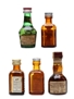 Benedictine, Cointreau & Grand Marnier Bottled 1950s-1970s 5 x 3cl-5cl