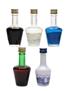 De Kuyper Liqueurs Blue Curacao, Creme de Cacao, Parfait Amour, Pimpeltjens & White Curacao 5 x 3cl-3.5cl