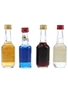 Assorted Bols Liqueur Apricot, Blue Curacao, Chocolate Mint & Creme De Noyaux 4 x 3cl-5cl