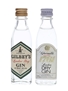 Gilbey's & Greenalls London Dry Gin Bottled 1970s 2 x 5cl / 40%