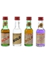 Bols Liqueurs Apricot, Gold, Parfait Amour & Peach 4 x 3cl