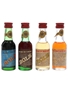 Bols Liqueurs Creme de Bananes, Creme de Cacao, Cherry Brandy & Mandarine 4 x 2.5cl