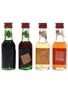 Bols Liqueurs Creme de Bananes, Creme de Cacao, Cherry Brandy & Mandarine 4 x 2.5cl