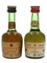 Courvoisier 3 Star Luxe & VSOP Napoleon Bottled 1970s & 1980s 2 x 3cl / 40%