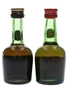 Courvoisier 3 Star Luxe & VSOP Napoleon Bottled 1970s & 1980s 2 x 3cl / 40%