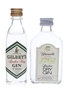 Gilbey's & Greenalls London Dry Gin Bottled 1970s 2 x 5cl / 40%