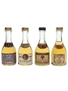 Jean Laplomb, Montplasir, Napoleon, Vendes Brandy Bottled 1960s-1970s 4 x 3cl-3.5cl / 40%
