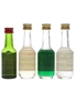 Assorted Bols Liqueurs Creme De Bananes, Green Curacao, Kummel, Persico 4 x 5cl