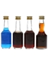 Assorted Bols Liqueurs Blue Curacao, Cherry Brandy, Chocolate Mint, Gold Coffe 4 x 3.5cl-5cl