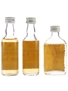 Dewar's White Label Bottled 1970s & 1980s 3 x 4cl-5cl