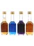 Bols Apricot Brandy, Blue Curacao, Parfait Amour & Peach Brandy Bottled 1970s & 1980s 4 x 3.5cl
