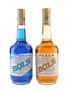 Bols Blue Curacao & Peach Liqueur Bottled 1960s 2 x 75cl