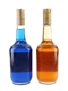 Bols Blue Curacao & Peach Liqueur Bottled 1960s 2 x 75cl