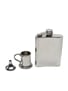 Dalwhinnie 100 Years Anniversary Hip Flask With Funnel And Metal Cup English Pewter 12cm x 8.5cm & 4.5cm