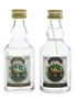 Polmos Zubrowka Bison Brand Vodka Bottled 1970s 2 x 5cl / 40%