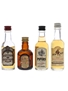 Chivas Regal, Grand Old Parr, Hundred Pipers & Rob Roy Bottled 1970s 4 x 5cl / 40%