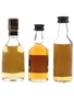 Glayva, Glenfoyle & Glorious 12 Year Old Bottled 1970s 3 x 4cl-5cl