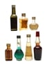 Assorted Spirits & Liqueurs Bottled 1970s 5 x 3cl & 2 x 4cl