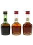 Courvoisier 3 Star Luxe & VSOP Bottled 1970s & 1980s 3 x 5cl / 40%