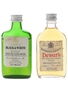 Dewar's White Label And Buchanan's Black & White Bottled 1970s 2 x 5cl / 40%