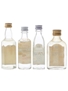 Booth's & Greenall's 1761 Gin Bottled 1970s 4 x 4.7cl-5cl