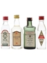 Bombay, Booth's, Burnett's & Gilbey's Gin Bottled 1970s-1980s 4 x 4.7cl-5cl / 40%