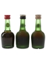 Courvoisier 3 Star, VSOP & Napoleon Bottled 1970s & 1980s 3 x 3cl / 40%