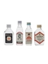 Assorted Gin Miniatures Bombay, Gilbey's, Beefeater, High & Dry 4 x 5cl