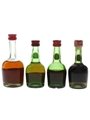 Courvoisier 3 Star Luxe Bottled 1980s 4 x 5cl / 40%