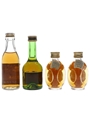 Dalvin, Vecchia Romagna & Three Barrels Brandy  4 x 3cl - 5cl / 40%