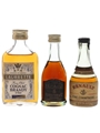 Laurrette & Renault Cognac Bottled 1960s & 1970s 3 x 3cl-5cl / 40%