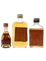 Bisquit, Etoile Bleue & Pilgrim Bottled 1960s & 1970s 3 x 5cl / 40%