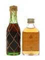 Pedro Domecq Fundador & Terry Centenario Brandy Bottled 1960s & 1970s 2 x 5cl