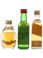 Dimple, J & B & Johnnie Walker Bottled 1970s 3 x 5cl / 40%