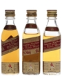 Johnnie Walker Red Label Bottled 1970s & 1980s - British European Airways, Belgium & St Lucia 3 x 5cl / 40%