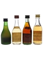Assorted Brandy Bottled 1970s 4 x 5cl-5.2cl
