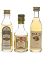 Bushmills, Red Rose & Teal's Bottled 1980s-1990s 3 x 5cl