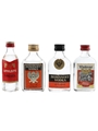 Borzoi, Romanoff & Vladivar Vodka Bottled 1970s 4 x 5cl / 37.4%