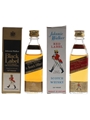 Johnnie Walker Black & Red Label Bottled 1970s 2 x 5cl / 40%