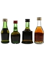 Bisquit, Courvoisier, Prince Hubert de Polignac & Renault Bottled 1970s 4 x 3cl-5cl / 40%