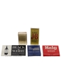 Assorted Whisky Brand Match Boxes Bell's, Black & White, Haig, J & B, Grants 