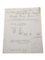 B M Parker & Henry Thomson Co. Cask Invoices, Dated 1877 William Pulling & Co. 