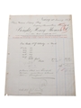 B M Parker & Henry Thomson Co. Cask Invoices, Dated 1877 William Pulling & Co. 
