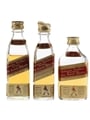 Johnnie Walker Red Label Bottled 1960s-1970s 3 x 4cl-5cl