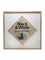 Black & White Scotch Whisky Framed Metal Sign  58.6cm x 58.6cm